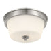 Millennium - 64102WG-BN - Two Light Flush Mount - Strayhan - Brushed Nickel