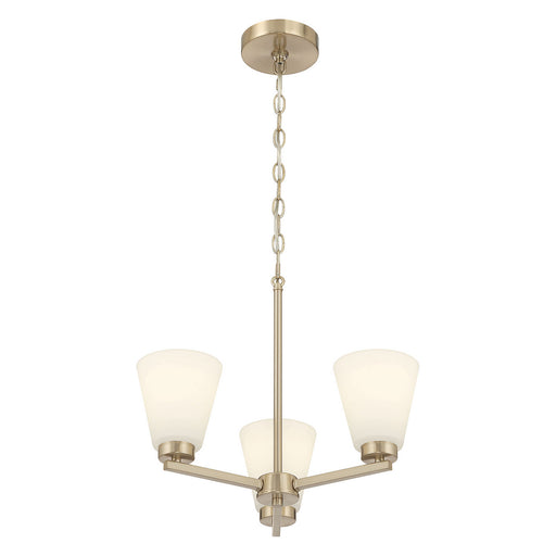 Strayhan Three Light Chandelier Modern Gold