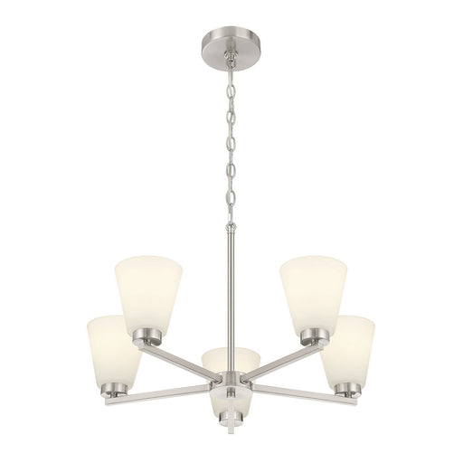 Millennium - 64105WG-BN - Five Light Chandelier - Strayhan - Brushed Nickel