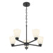 Millennium - 64105WG-MB - Five Light Chandelier - Strayhan - Matte Black