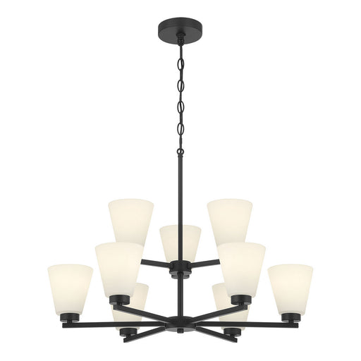 Strayhan Nine Light Chandelier Matte Black