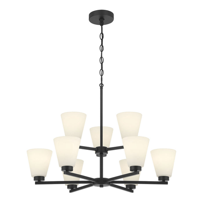 Millennium - 64109WG-MB - Nine Light Chandelier - Strayhan - Matte Black