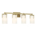 Millennium - 65004-VB - Four Light Vanity - Froselle - Vintage Brass