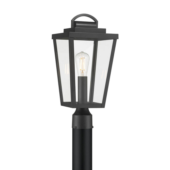 Millennium - 68401-PBK - One Light Post Lantern - Brenwick - Powder Coated Black