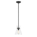 Millennium - 69001-MB - One Light Mini Pendant - Amarella - Matte Black