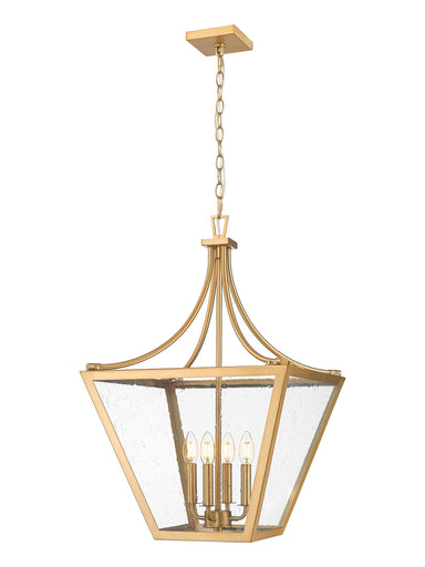 Montalcino Four Light Chandelier Rubbed Brass