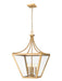 Z-Lite - 1961-4C-RB - Four Light Chandelier - Montalcino - Rubbed Brass