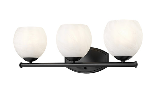 Colette Three Light Vanity Matte Black