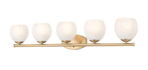 Colette Five Light Vanity Modern Gold