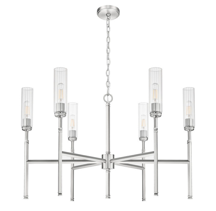 Z-Lite - 3047-6BN - Six Light Chandelier - Esme - Brushed Nickel