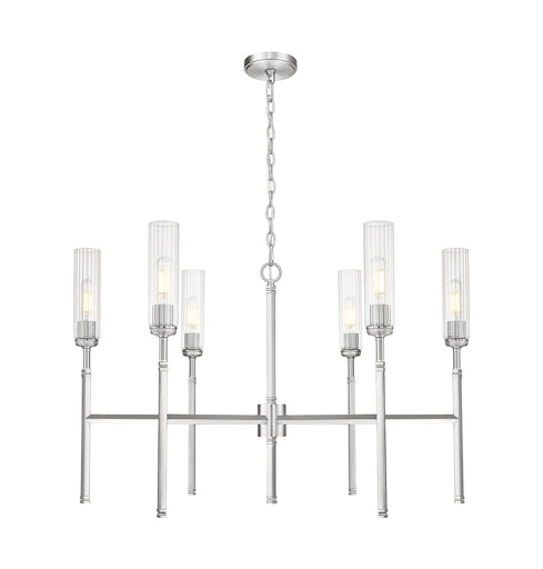Esme Six Light Chandelier Brushed Nickel