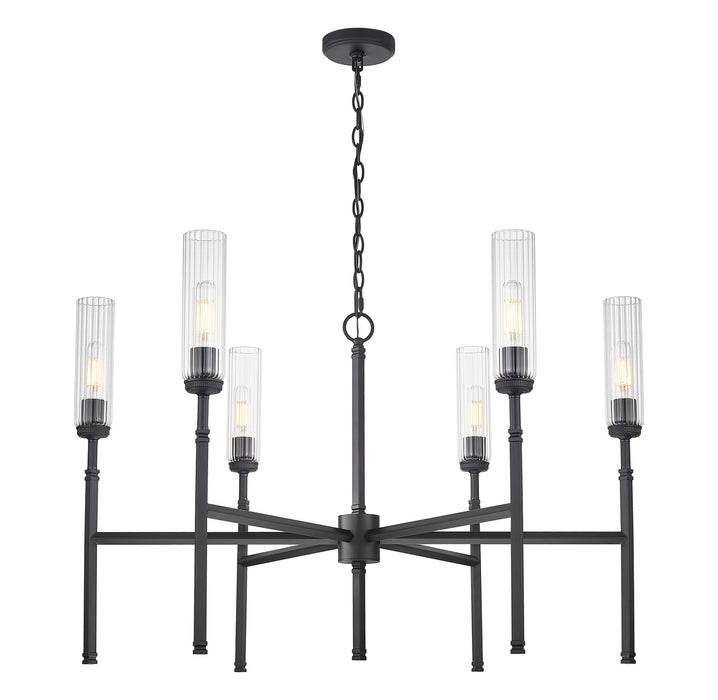 Z-Lite - 3047-6MB - Six Light Chandelier - Esme - Matte Black