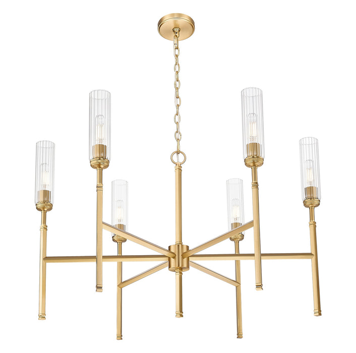 Z-Lite - 3047-6MGLD - Six Light Chandelier - Esme - Modern Gold