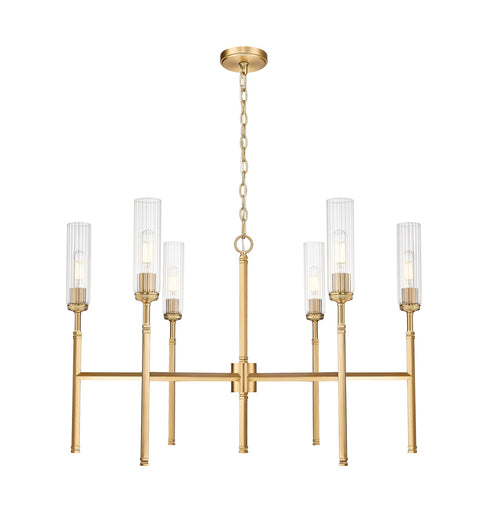 Esme Six Light Chandelier Modern Gold