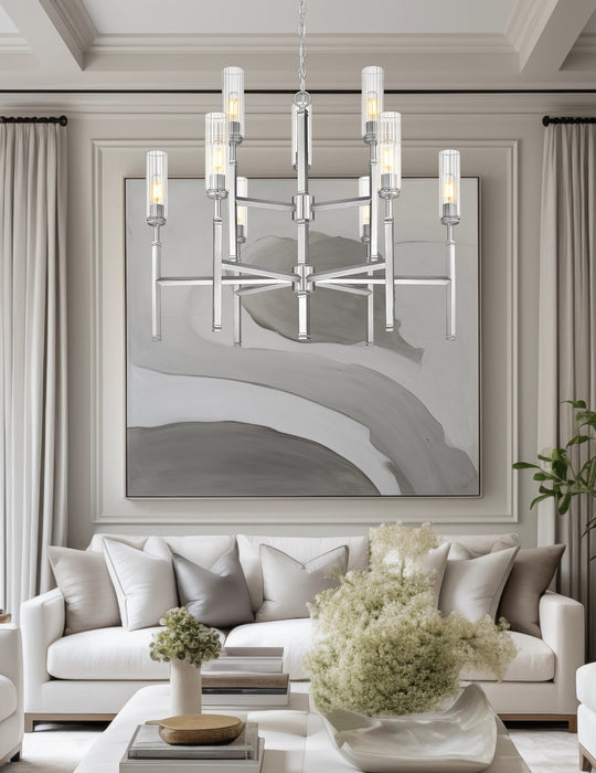 Z-Lite - 3047-9BN - Nine Light Chandelier - Esme - Brushed Nickel
