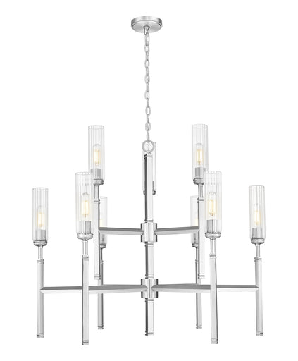 Esme Nine Light Chandelier Brushed Nickel
