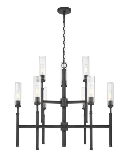 Esme Nine Light Chandelier Matte Black