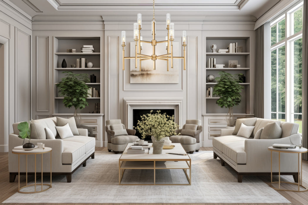 Z-Lite - 3047-9MGLD - Nine Light Chandelier - Esme - Modern Gold