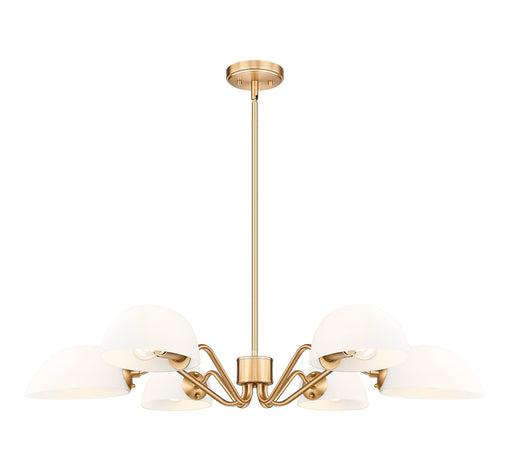 Z-Lite - 3048-6MGLD - Six Light Chandelier - Breton - Modern Gold