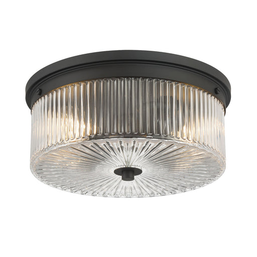 Virette Two Light Flush Mount Matte Black