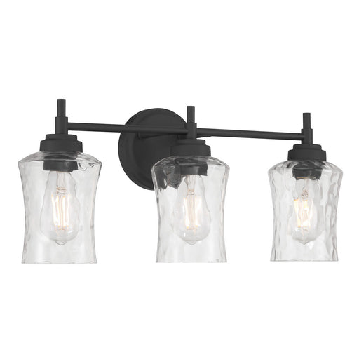 Clarvyn Three Light Vanity Matte Black