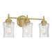 Millennium - 909103-VB - Three Light Vanity - Clarvyn - Vintage Brass