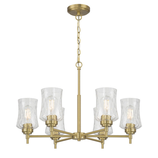 Clarvyn Six Light Chandelier Vintage Brass