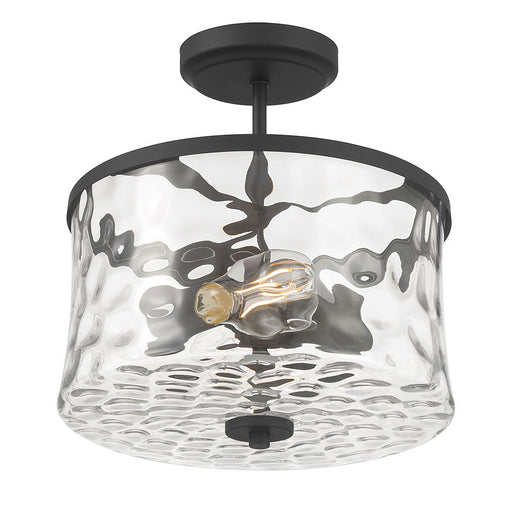 Clarvyn Two Light Semi-Flush Mount Matte Black