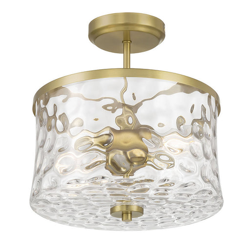 Clarvyn Two Light Semi-Flush Mount Vintage Brass