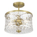 Millennium - 909201-VB - Two Light Semi-Flush Mount - Clarvyn - Vintage Brass