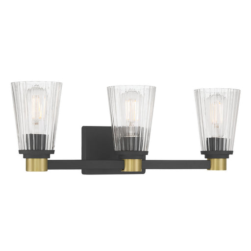 Lustria Three Light Vanity Matte Black