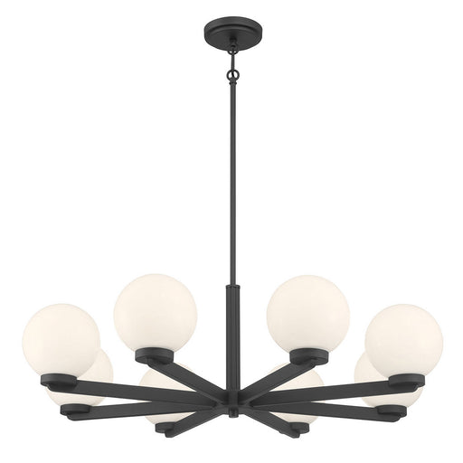 Ardeva Eight Light Chandelier Matte Black