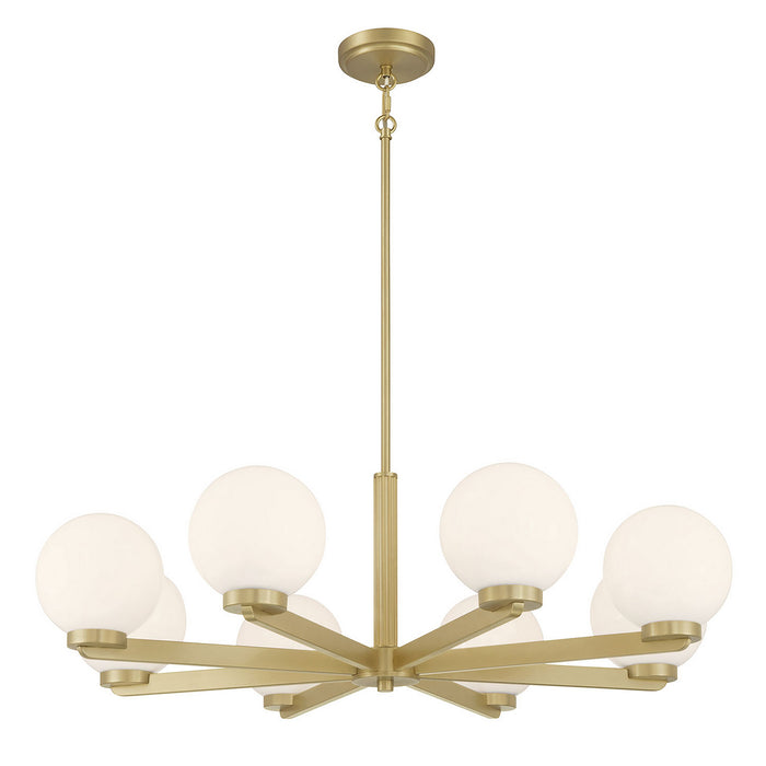 Millennium - 97108-VB - Eight Light Chandelier - Ardeva - Vintage Brass