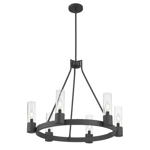 Millennium - 9906-MB - Six Light Chandelier - Evandrel - Matte Black