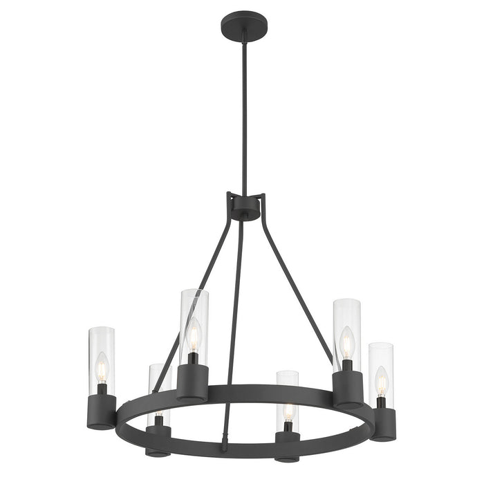 Millennium - 9906-MB - Six Light Chandelier - Evandrel - Matte Black