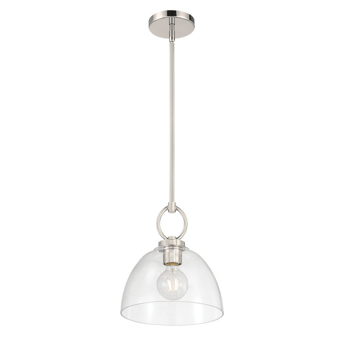 Millennium - 9951-PN - One Light Pendant - Velto - Polished Nickel