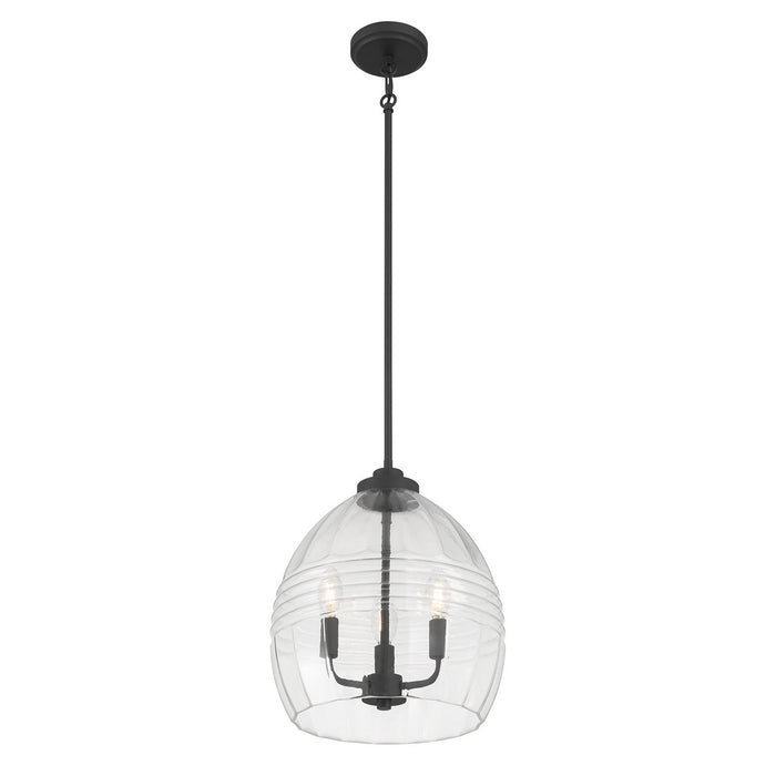 Millennium - 9983-MB - Three Light Pendant - Miravelle - Matte Black