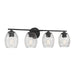 Millennium - 9994-MB - Four Light Vanity - Miravelle - Matte Black
