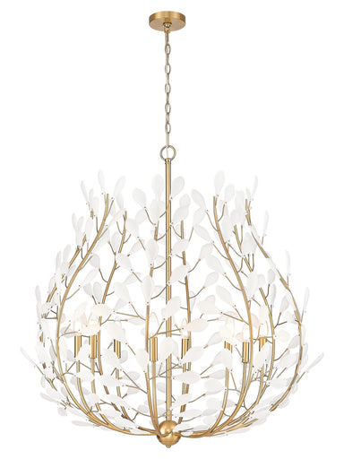 Claudine Eight Light Chandelier Modern Gold