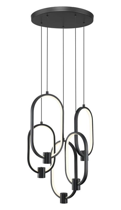 Z-Lite - 4101-5MB-LED - LED Chandelier - Saros - Matte Black