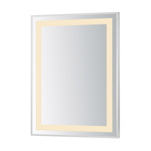 Framed LED Mirror Satin Nickel