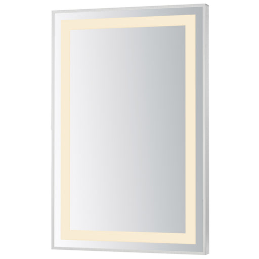 Framed LED Mirror Satin Nickel