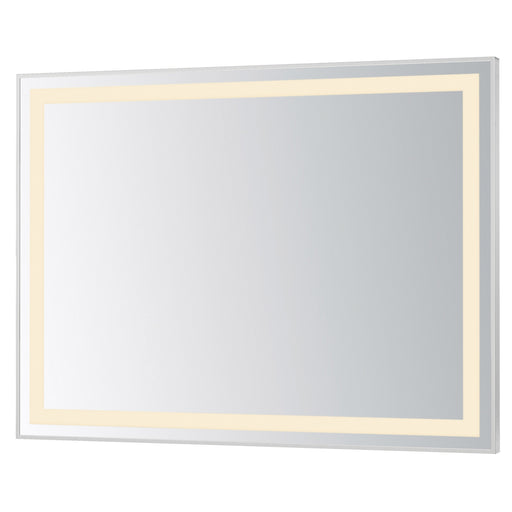 Framed LED Mirror Satin Nickel