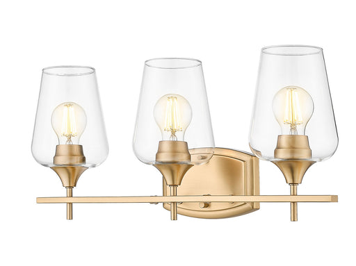 Joliet Three Light Vanity Burnished Brass