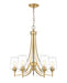 Z-Lite - 473-5BBR - Five Light Chandelier - Joliet - Burnished Brass