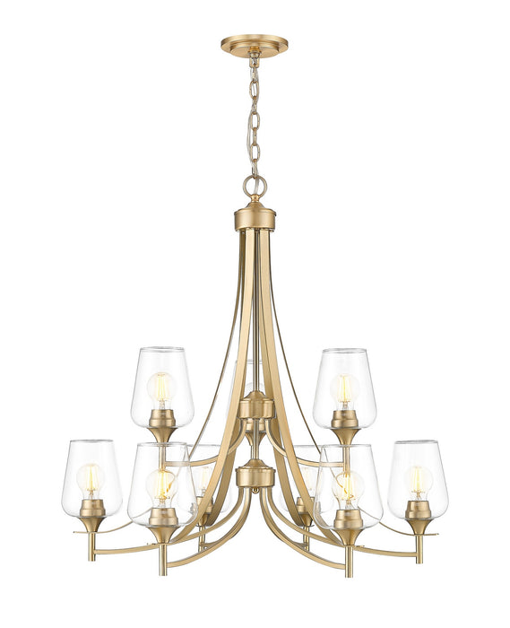 Z-Lite - 473-9BBR - Nine Light Chandelier - Joliet - Burnished Brass