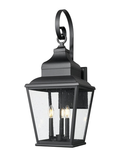 Raphael Three Light Outdoor Wall Mount Sand Black