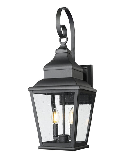 Raphael Two Light Outdoor Wall Mount Sand Black
