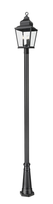 Z-Lite - 5029PHBR-5011P-BK - Three Light Outdoor Post Mount - Raphael - Sand Black