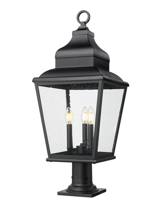 Z-Lite - 5029PHBR-533PM-BK - Three Light Outdoor Pier Mount - Raphael - Sand Black